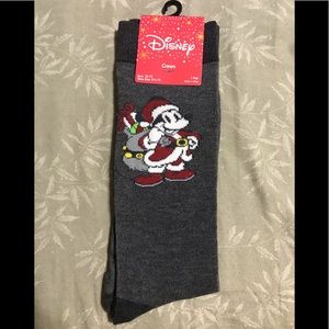 Disney Mickey Christmas Socks Mens Crew 1 Pair